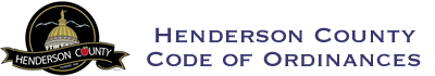 Henderson County Code or Ordinances